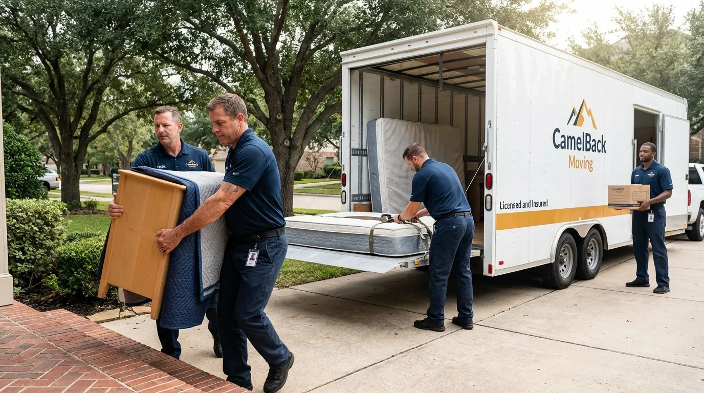 Crew loading residential truck for cross-state move from Somerdale, NJ